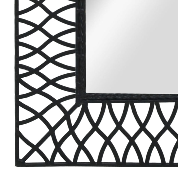 Vidaxl Wandspiegel 50 x 80 cm schwarz gebogen