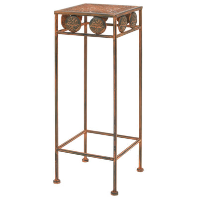 Vidaxl Plant Stand Set Vintage Style Metal Rost Color 3-Piece