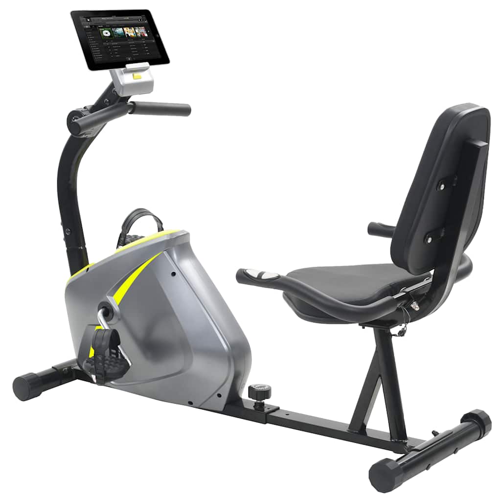 VIDAXL Lügen Fahrrad -Trainingfahrrad Magnetisch mit Herzfrequenzmesser