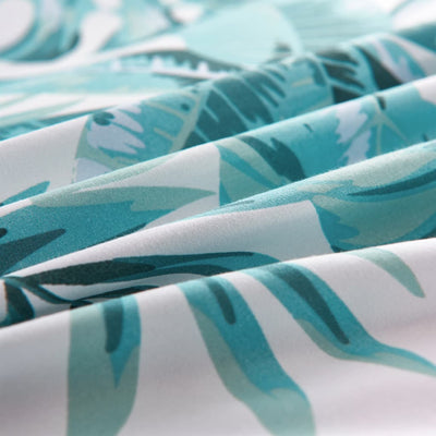 Vidaxx Bettbezug-Set Blätter 140x200 60x70 cm grün