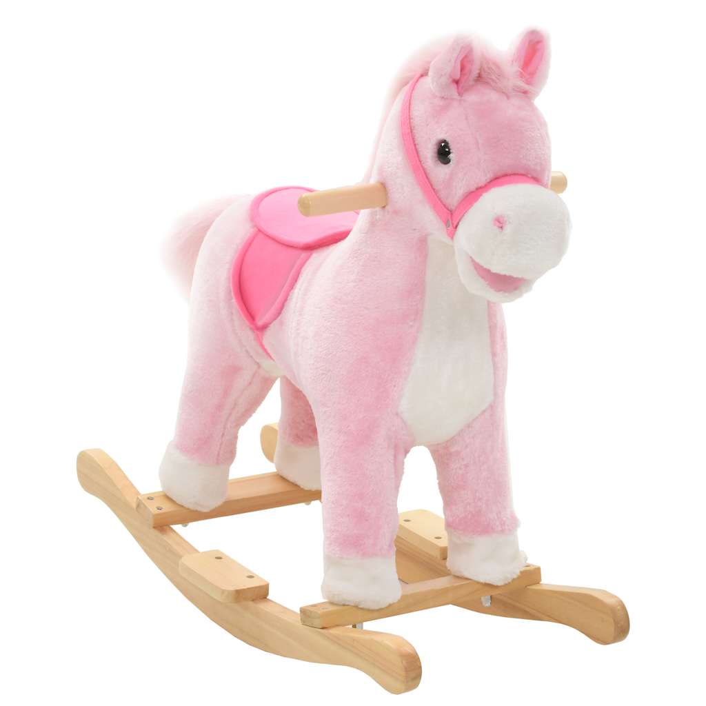Vidaxl Hobbeldier Pferd 65x32x58 cm Plüsch Pink