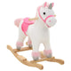 Vidaxl Hobdecker Unicorn 65x32x58 cm Plüsch weiß und rosa