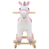 Vidaxl Hobdecker Unicorn 65x32x58 cm Plüsch weiß und rosa