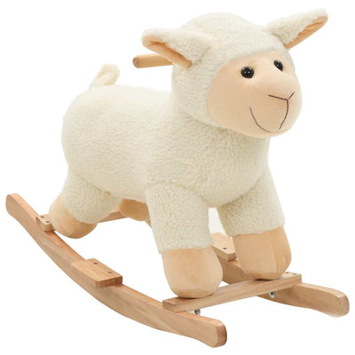Vidaxl Hobbelier Schaap 78x34x58 cm Plüsch weiß
