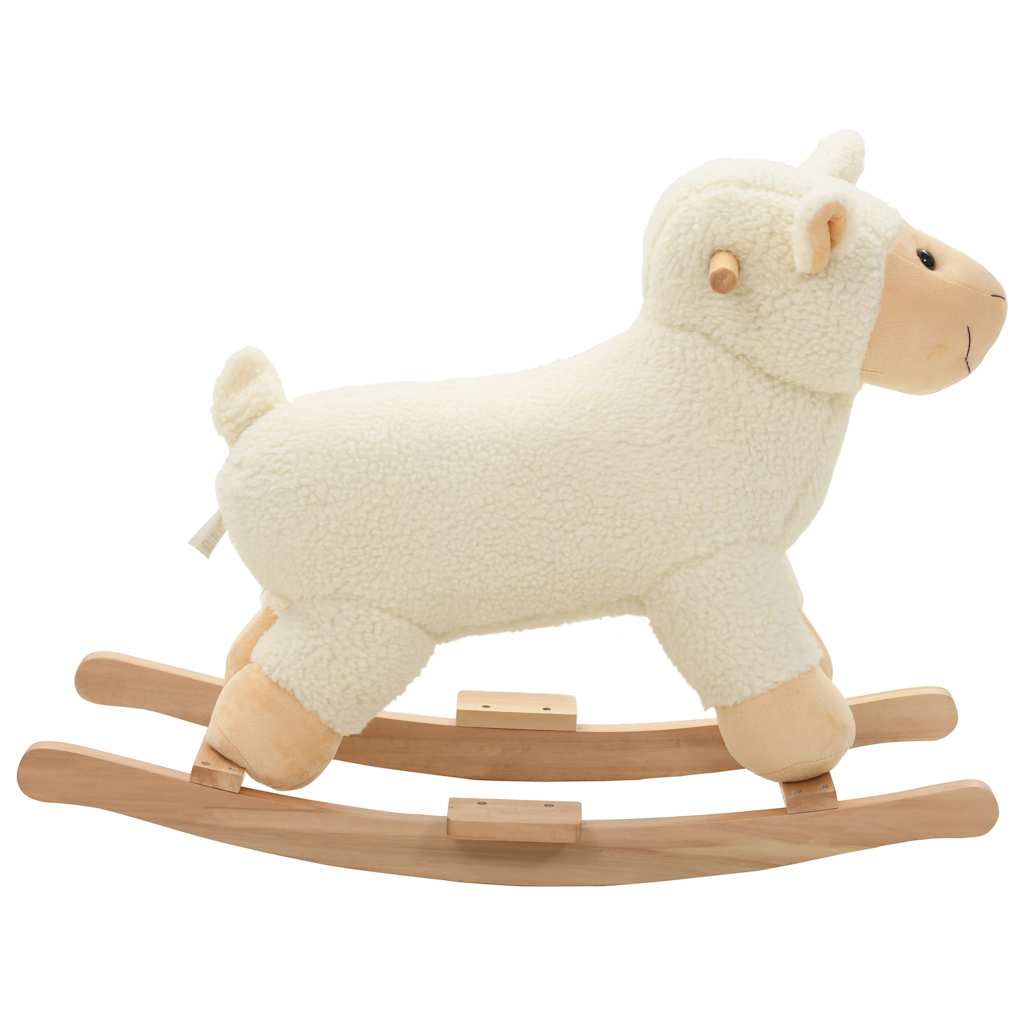 Vidaxl Hobbelier Schaap 78x34x58 cm Plüsch weiß