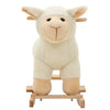 Vidaxl Hobbelier Schaap 78x34x58 cm Plüsch weiß