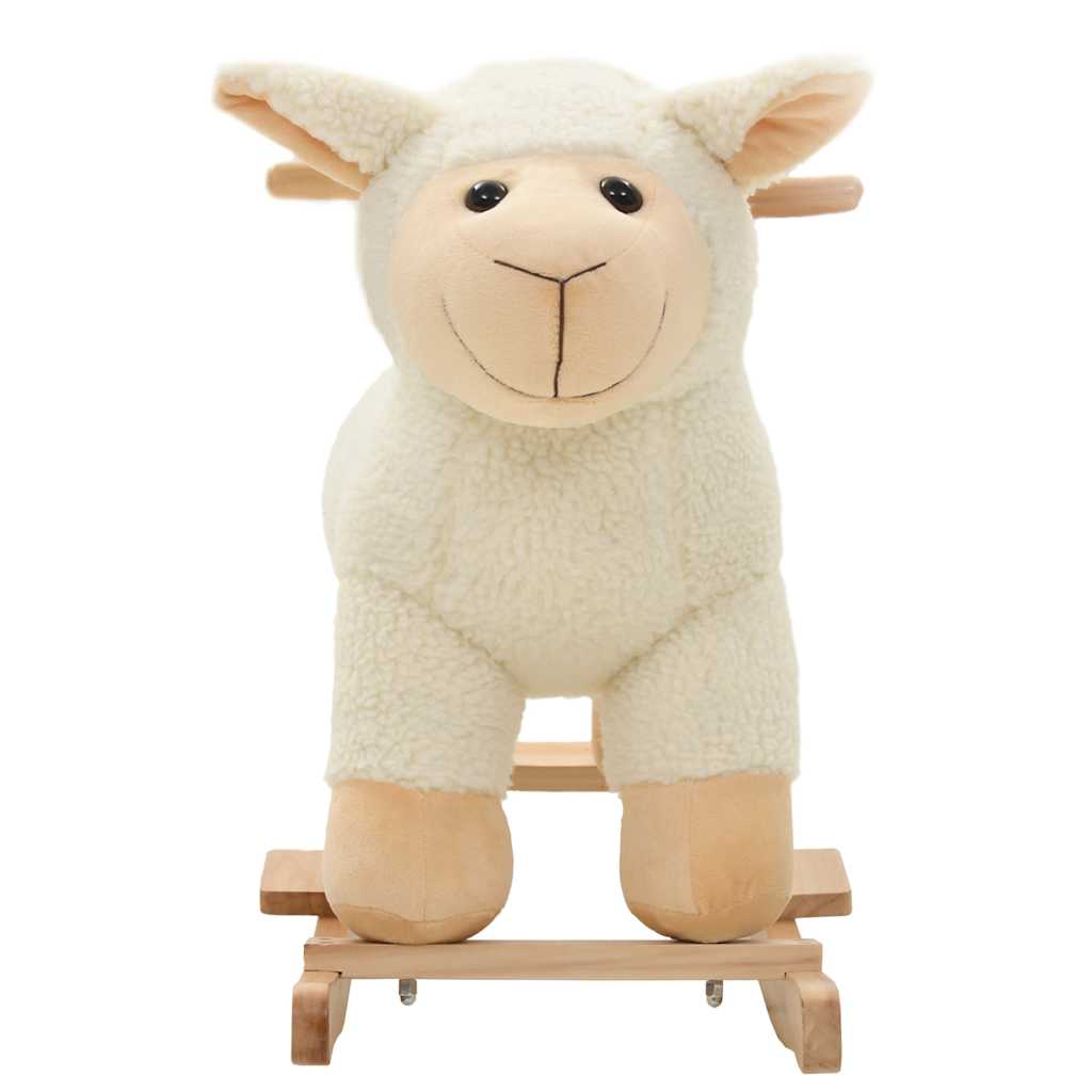 Vidaxl Hobbelier Schaap 78x34x58 cm Plüsch weiß