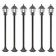 Vidaxl -Pfahlbeleuchtung für Garten E27 110 cm Aluminium Bronze 6 Stcs