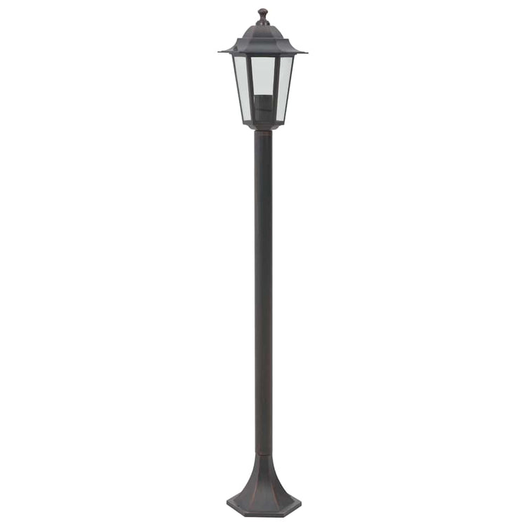 Vidaxl -Pfahlbeleuchtung für Garten E27 110 cm Aluminium Bronze 6 Stcs