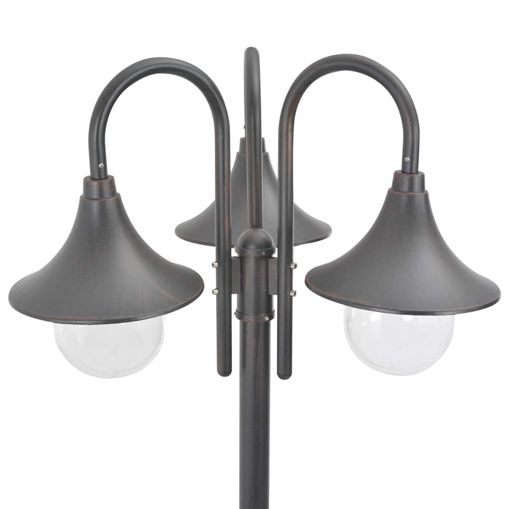 Vidaxl Pale Lighting Garden E27 220 cm Aluminium Bronze 3-Stück