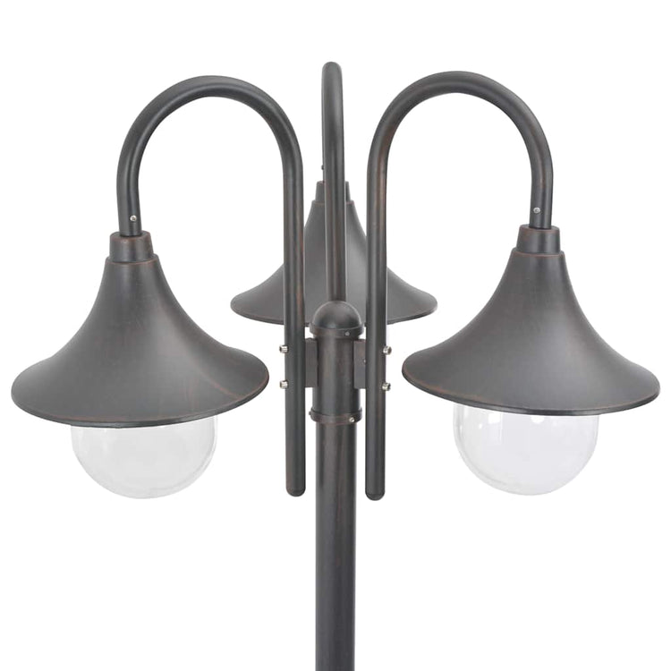 Vidaxl Pale Lighting Garden E27 220 cm Aluminium Bronze 3-Stück
