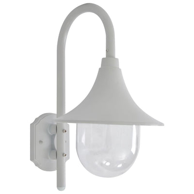 Vidaxl Gartenwandlampe E27 42 cm Aluminium Weiß