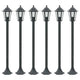 Vidaxl -Pfahlbeleuchtung für Garten E27 110 cm Aluminium dunkelgrün 6 STs
