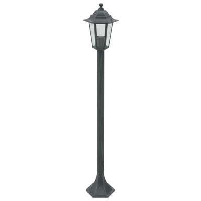 Vidaxl -Pfahlbeleuchtung für Garten E27 110 cm Aluminium dunkelgrün 6 STs