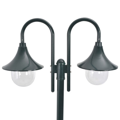 Vidaxl Pale Lighting Garden E27 220 cm Aluminium dunkelgrün 2-teilig