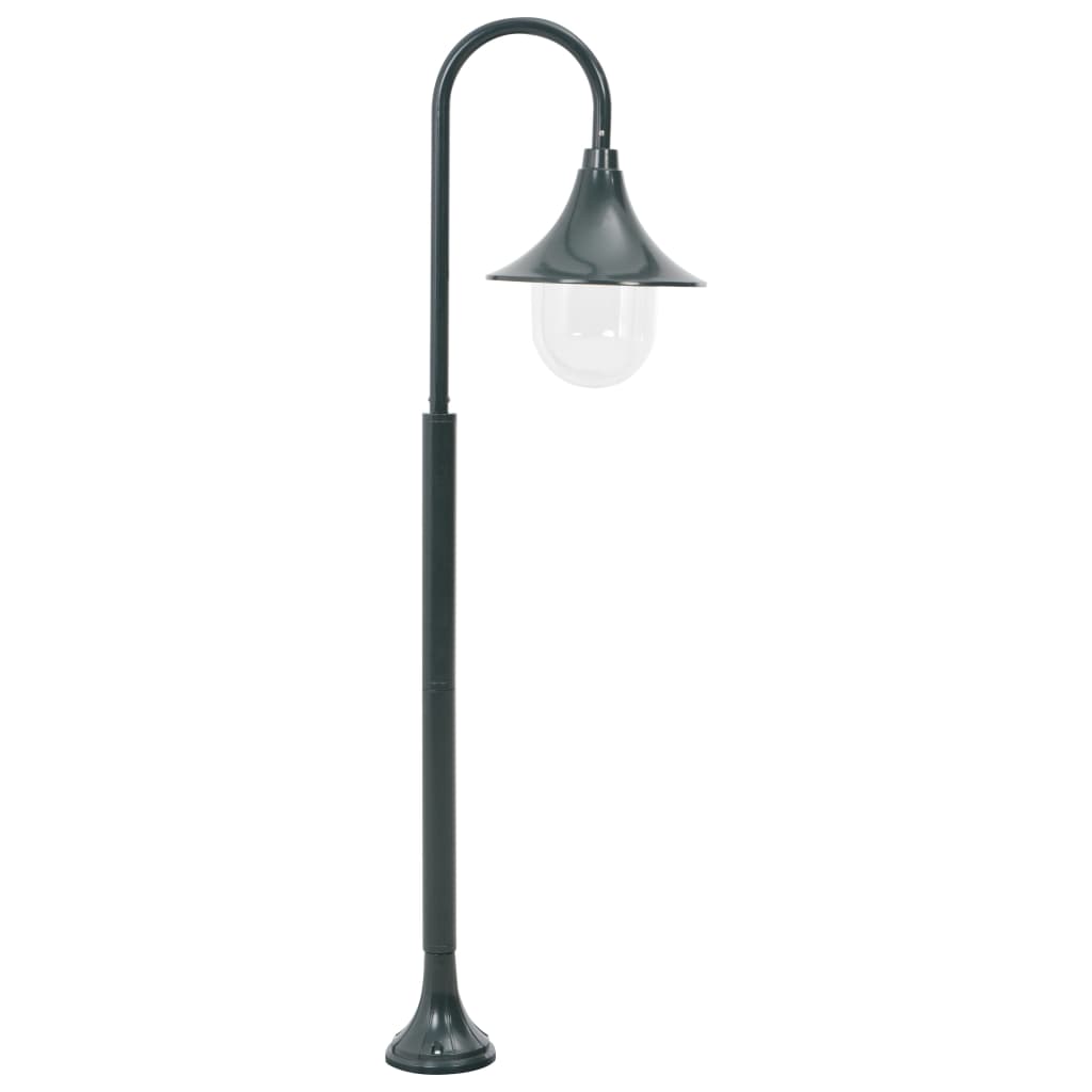 Vidaxl blasse Lichtgarten E27 120 cm Aluminium dunkelgrün