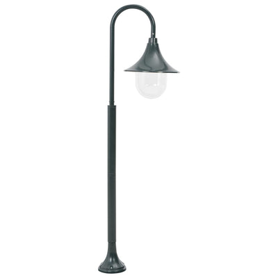 Vidaxl blasse Lichtgarten E27 120 cm Aluminium dunkelgrün