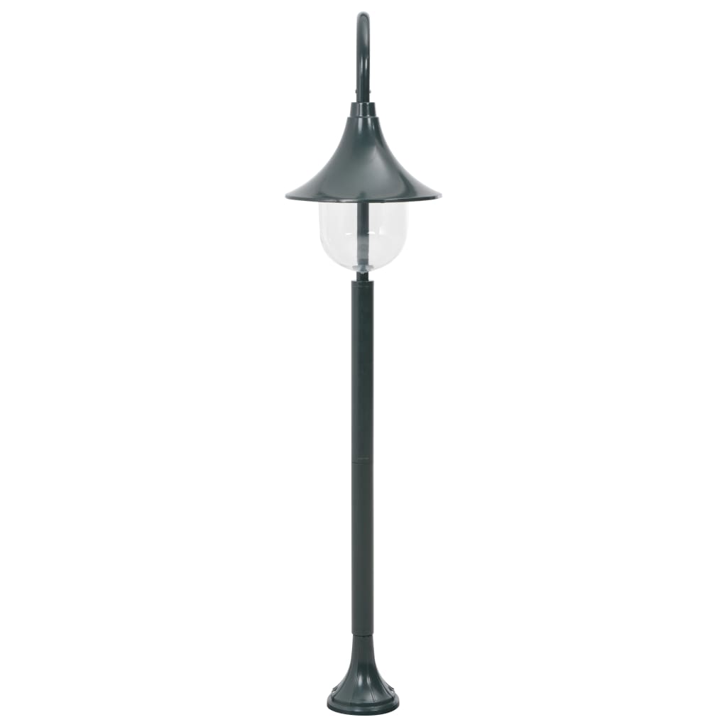 Vidaxl blasse Lichtgarten E27 120 cm Aluminium dunkelgrün