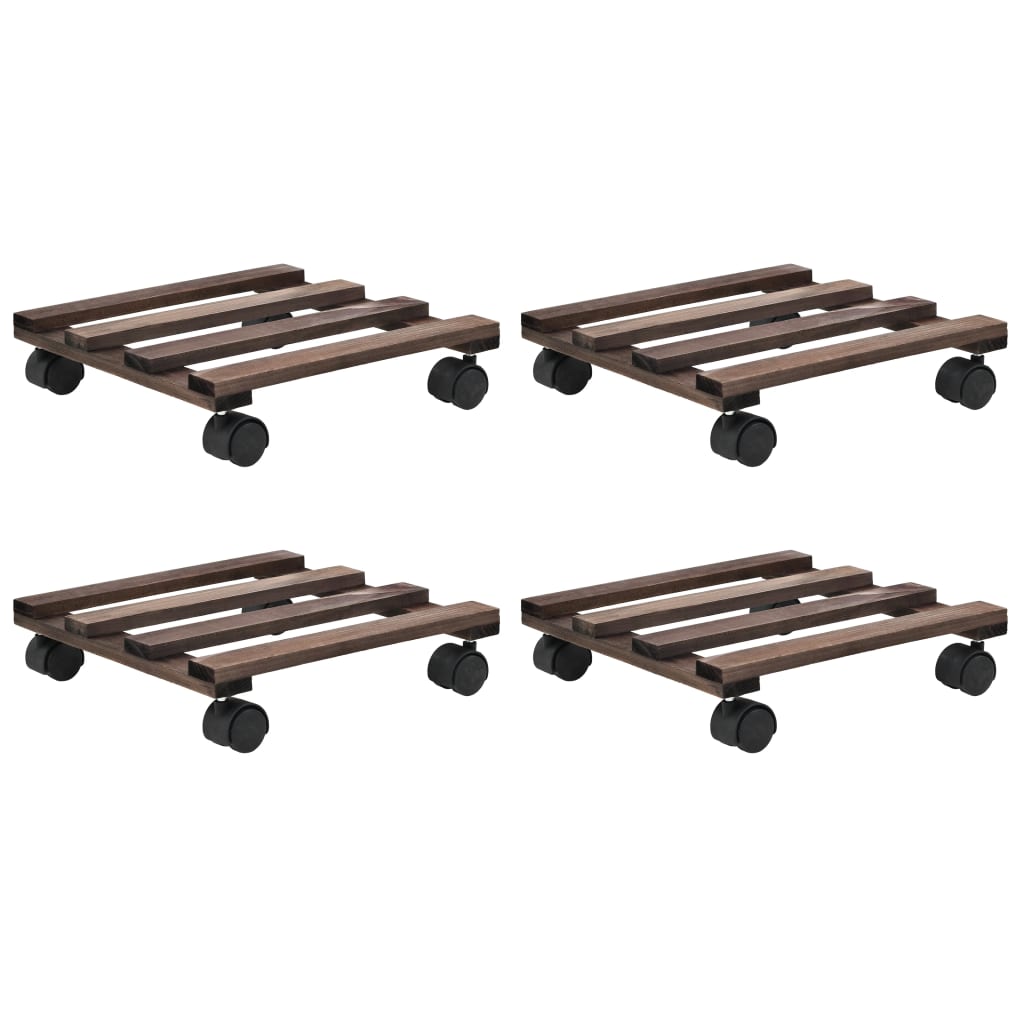 Vidaxx Pflanzenroller 4 Stück 25x25 cm Zedernholz
