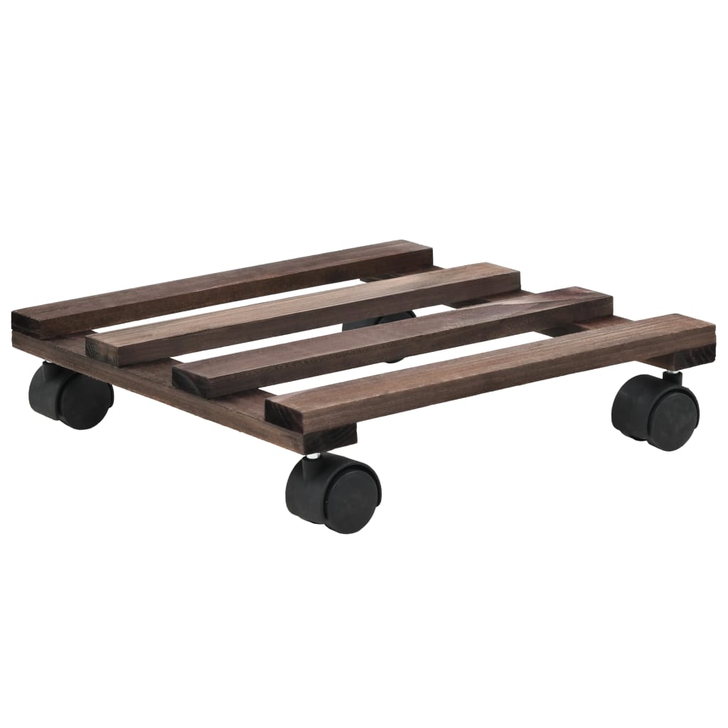Vidaxx Pflanzenroller 4 Stück 25x25 cm Zedernholz
