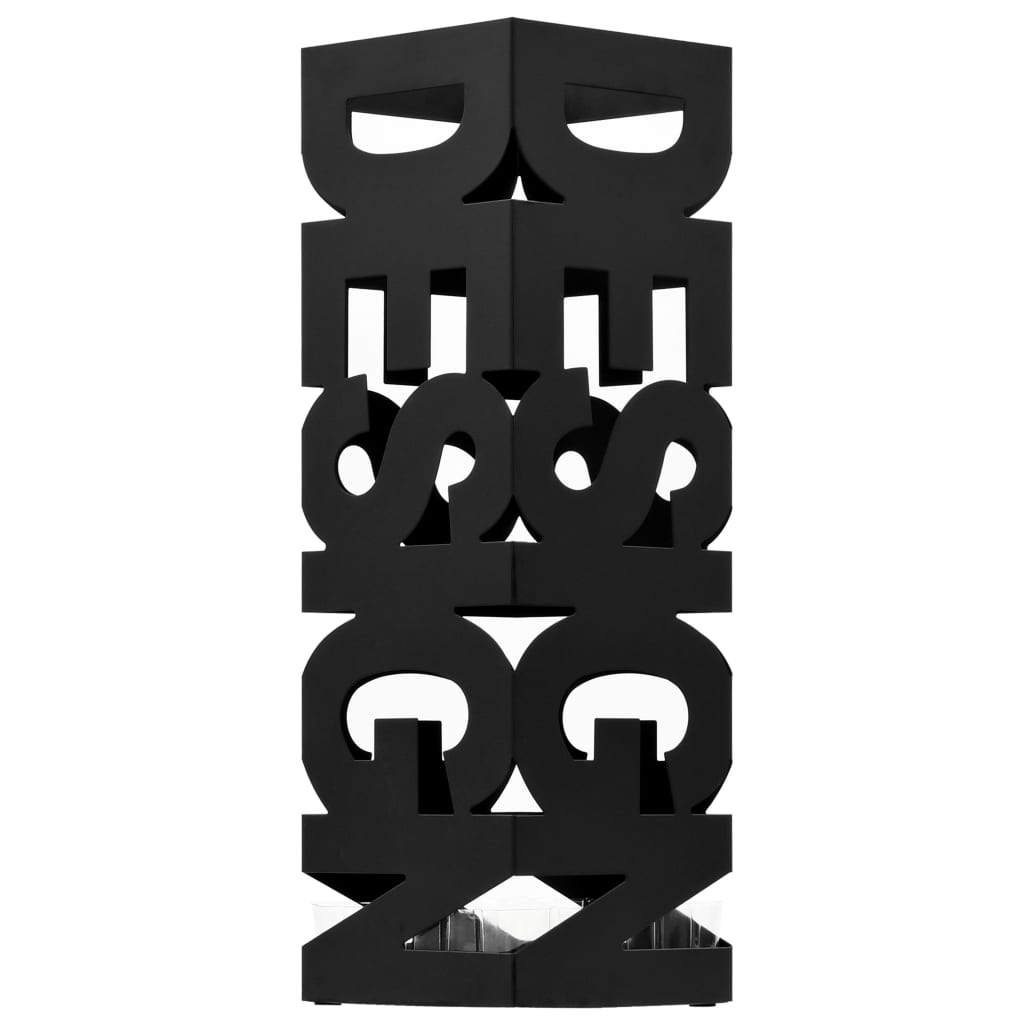 Vidaxl Regenschirmhalter Design Stahl schwarz