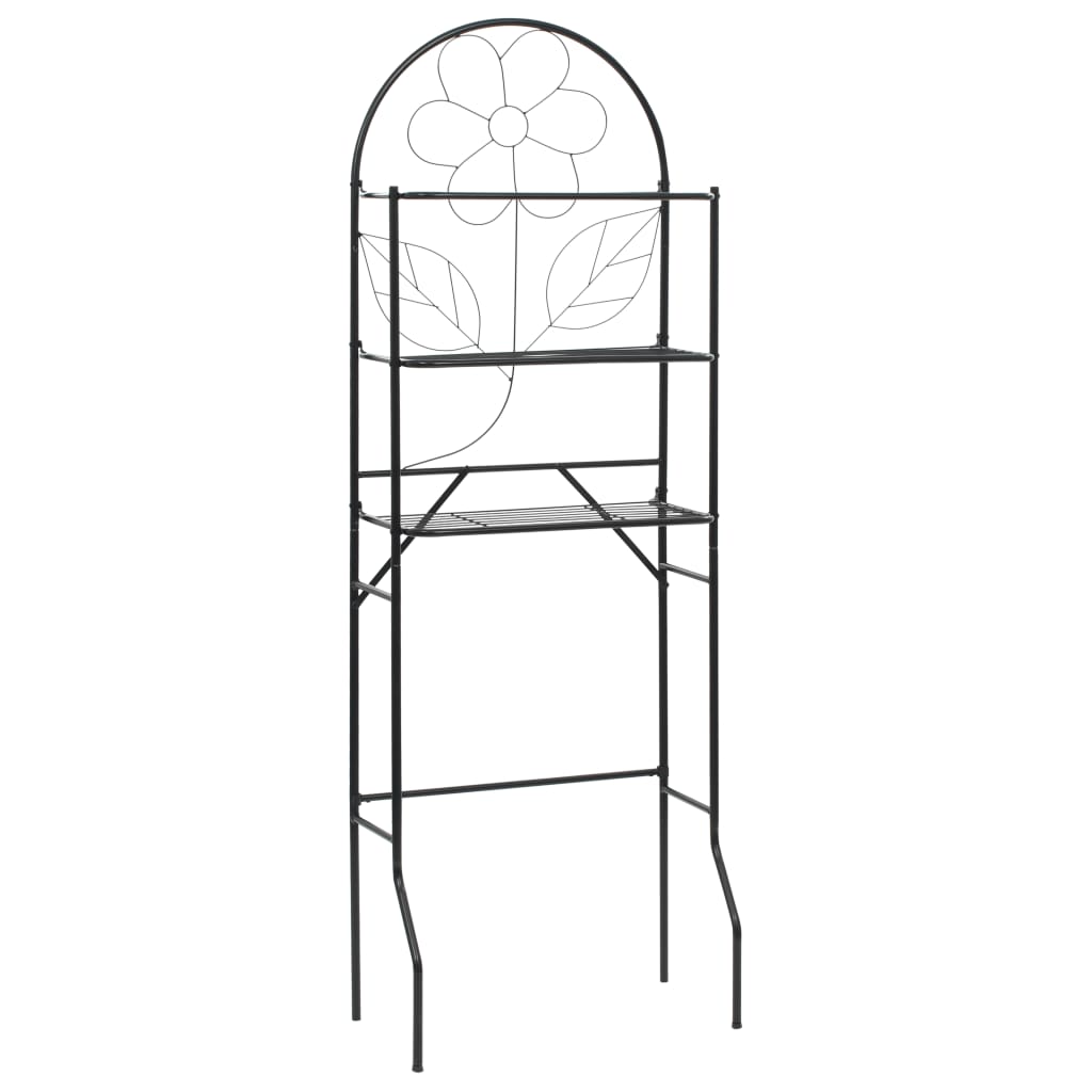 Vidaxl Badezimmer Rack 60x33x174 cm Schwarz