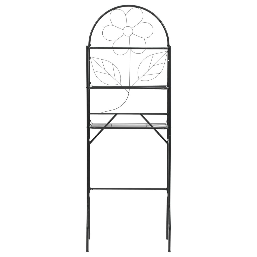 Vidaxl Badezimmer Rack 60x33x174 cm Schwarz