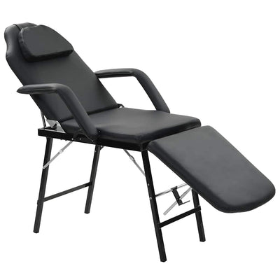 VIDAXL -Behandlungsstuhl für Gesicht 185x78x76 cm künstliches Leder schwarz