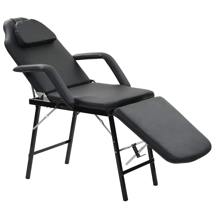 VIDAXL -Behandlungsstuhl für Gesicht 185x78x76 cm künstliches Leder schwarz
