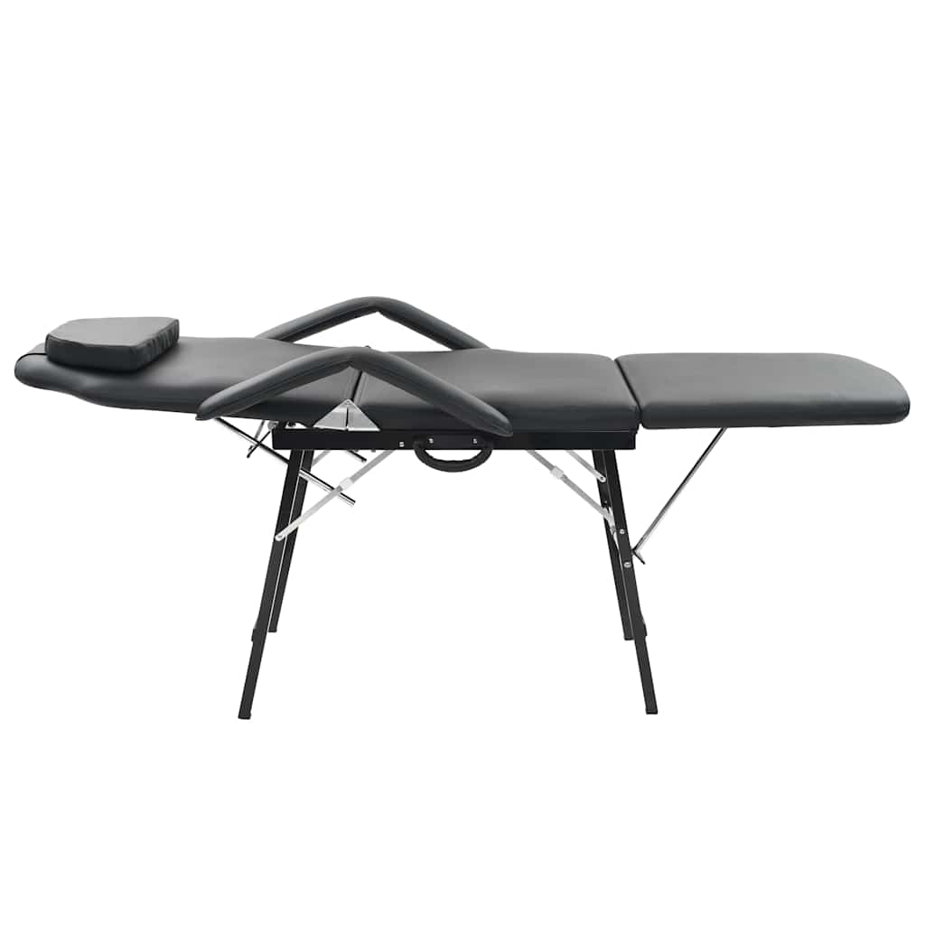 VIDAXL -Behandlungsstuhl für Gesicht 185x78x76 cm künstliches Leder schwarz