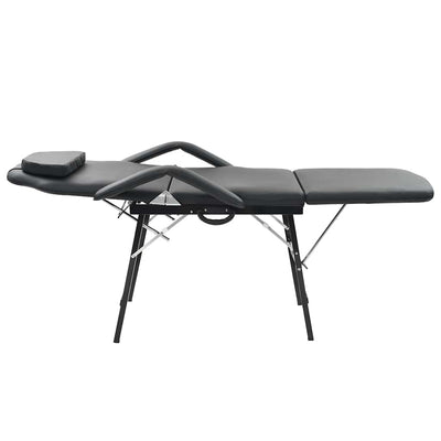 VIDAXL -Behandlungsstuhl für Gesicht 185x78x76 cm künstliches Leder schwarz