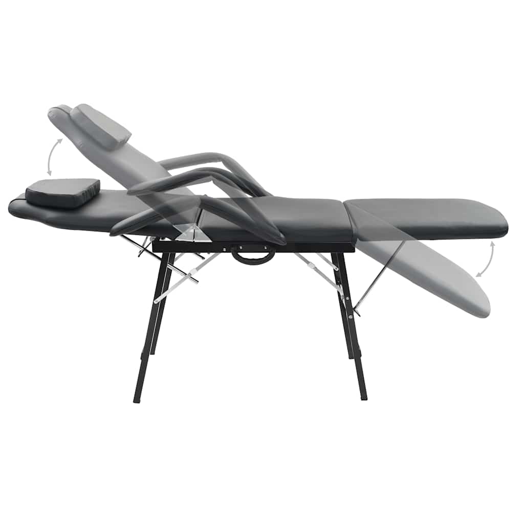 VIDAXL -Behandlungsstuhl für Gesicht 185x78x76 cm künstliches Leder schwarz