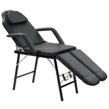Vidaxl Gesichtsbehandlung Stuhl tragbar 185x78x76 cm künstliches Leder Schwarz - afbeelding 1