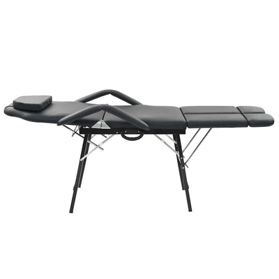 Vidaxl Gesichtsbehandlung Stuhl tragbar 185x78x76 cm künstliches Leder Schwarz