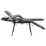 Vidaxl Gesichtsbehandlung Stuhl tragbar 185x78x76 cm künstliches Leder Schwarz - afbeelding 3