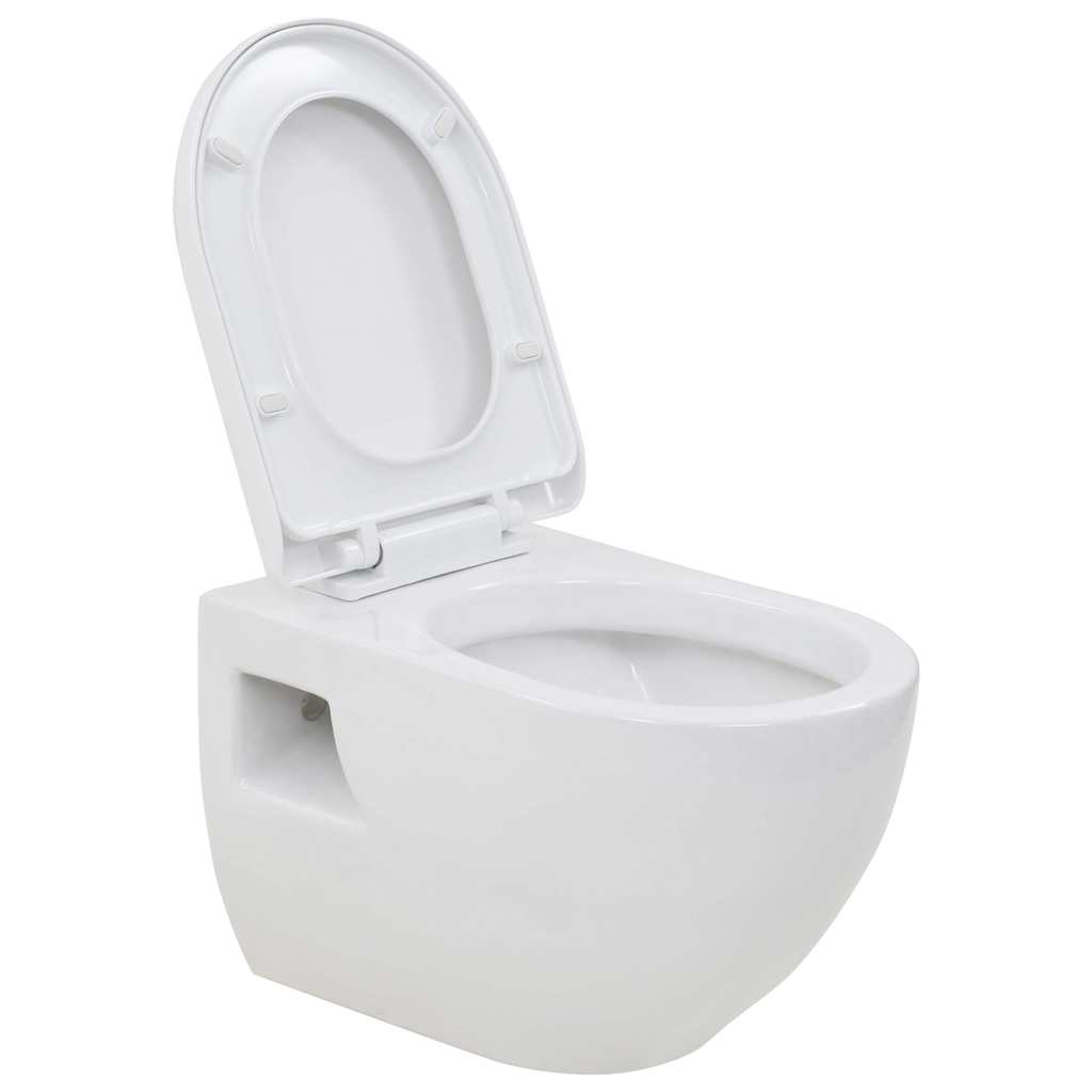 Vidaxl Wandtoilettenkeramik weiß