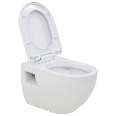Vidaxl Wandtoilettenkeramik weiß