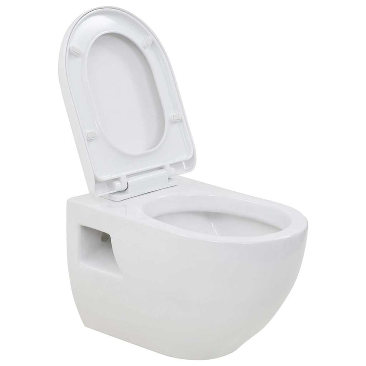 Vidaxl Wandtoilettenkeramik weiß