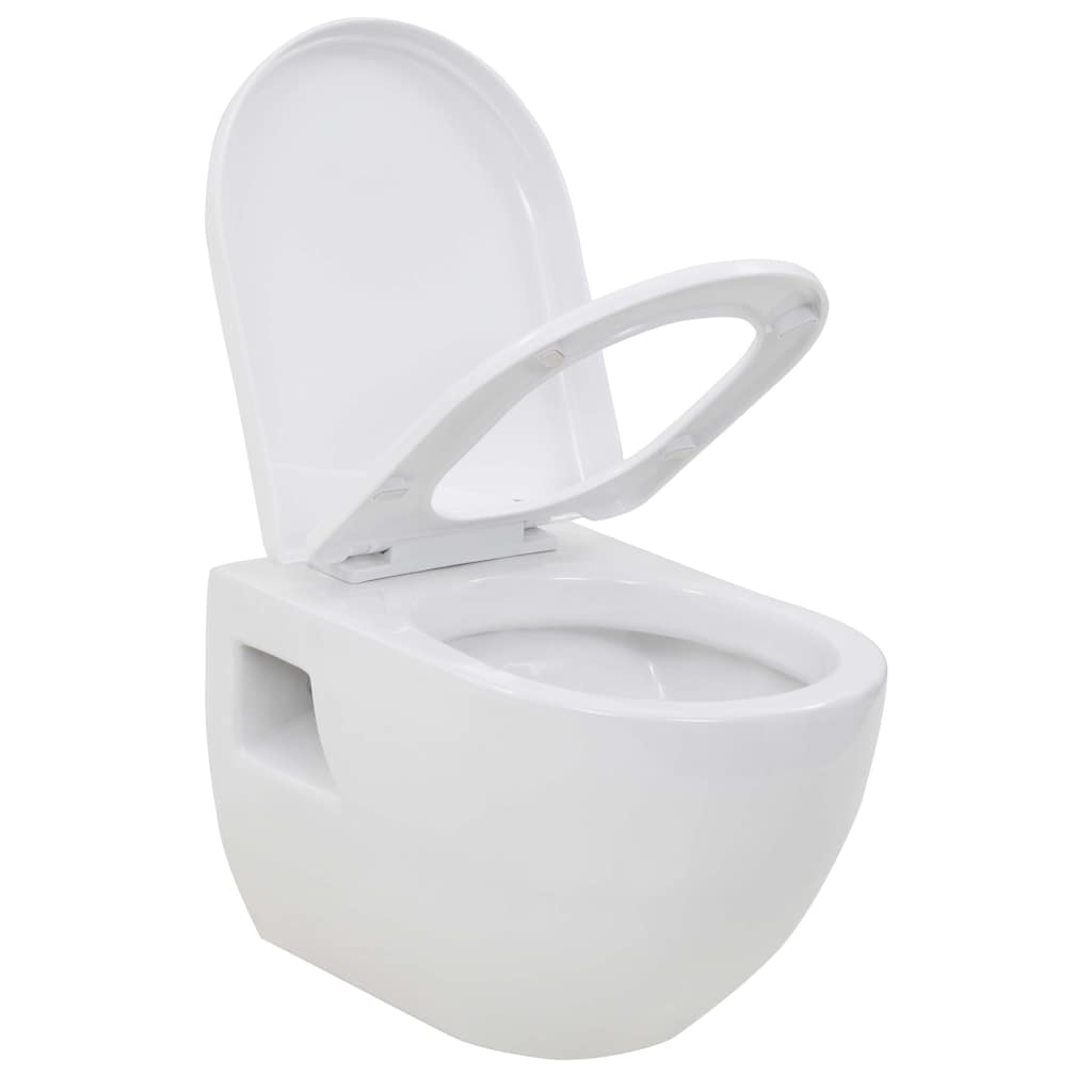 Vidaxl Wandtoilettenkeramik weiß