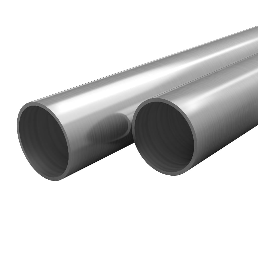 Vidaxl -Röhrchen um V2A 2 m Ø48x1.8mm Edelstahl 2 STs