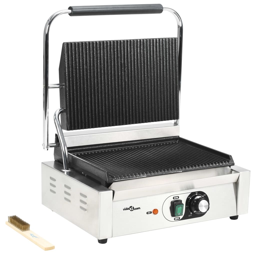 Vidaxl Panini Grill um 2200 W 43x30,5x20 cm gerötet