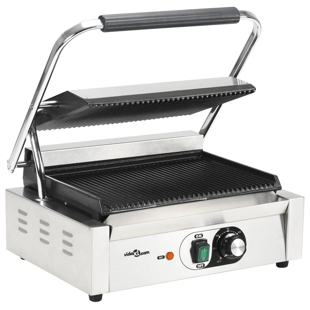 Vidaxl Panini Grill um 2200 W 43x30,5x20 cm gerötet