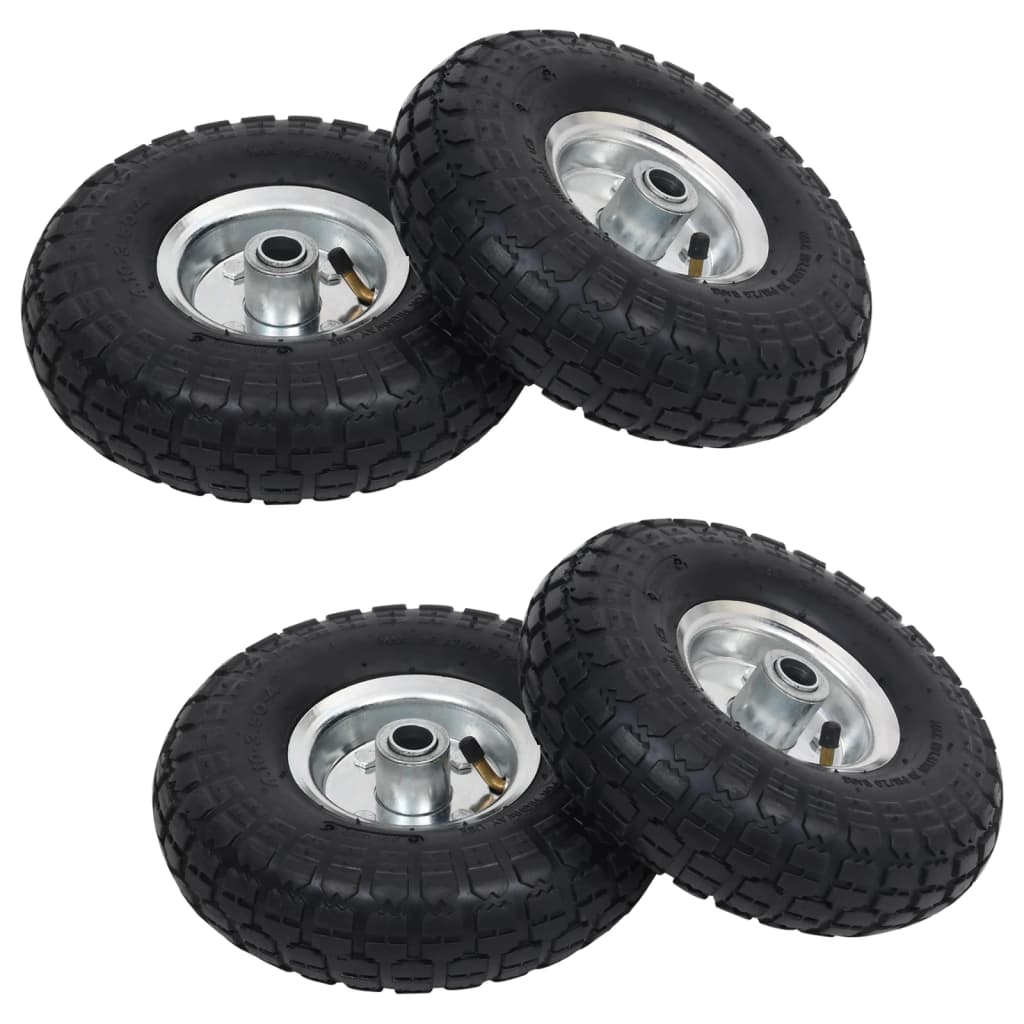 VIDAXL-Handwagenräder 4.10 3.50-4 (260 x 83) Gummi 4 Stcs