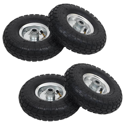 VIDAXL-Handwagenräder 4.10 3.50-4 (260 x 83) Gummi 4 Stcs