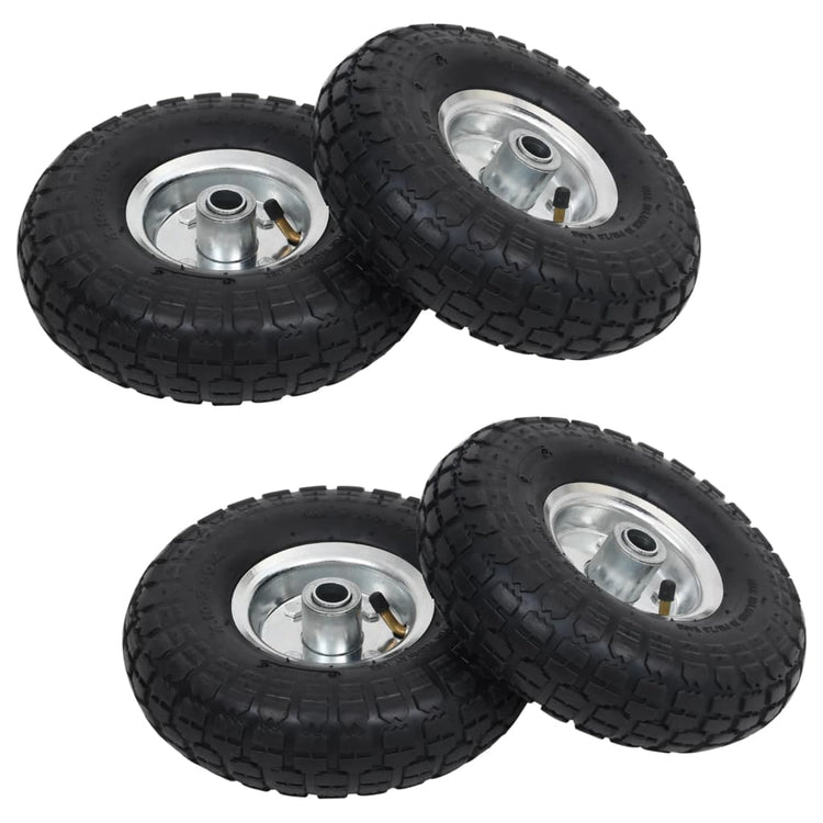 VIDAXL-Handwagenräder 4.10 3.50-4 (260 x 83) Gummi 4 Stcs
