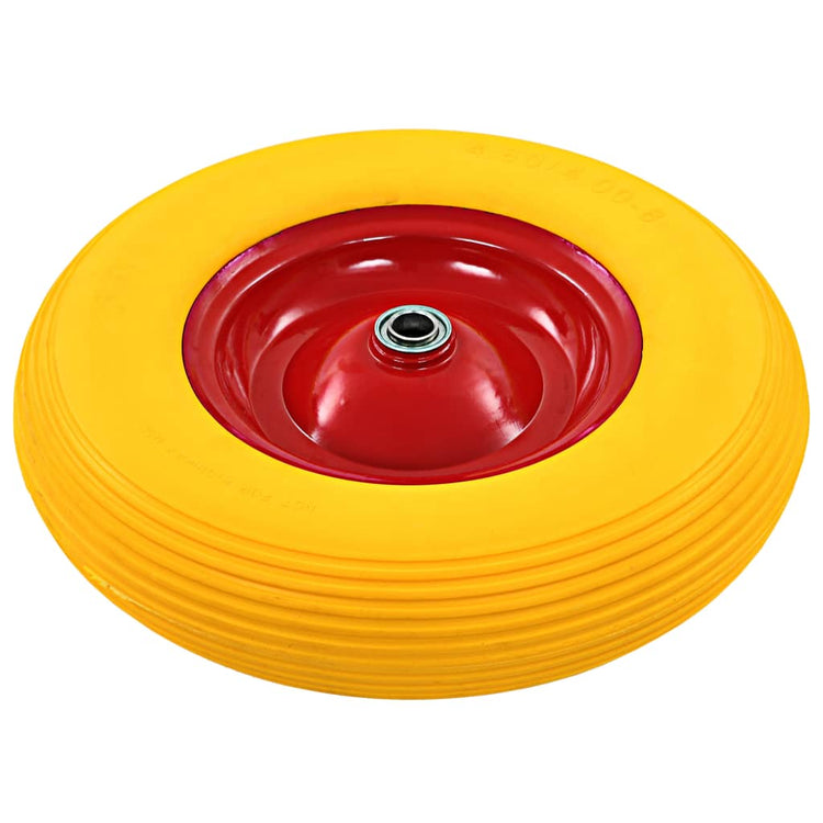 Vidaxl-Schubkarreen mit Achse 4,00-8 390 mm fester PU