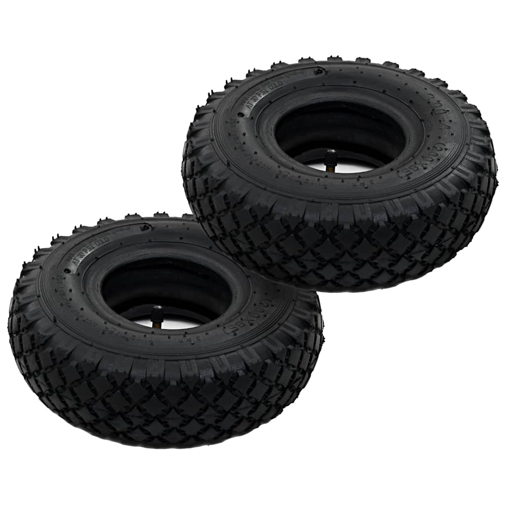 VIDAXL-Reifen Innenrohre für Handwagen 3.00-4 260x85 Gummi 2 PCs