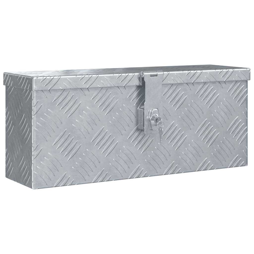 Vidaxl Aluminiumbox 48.5x14x20 cm silberfarben