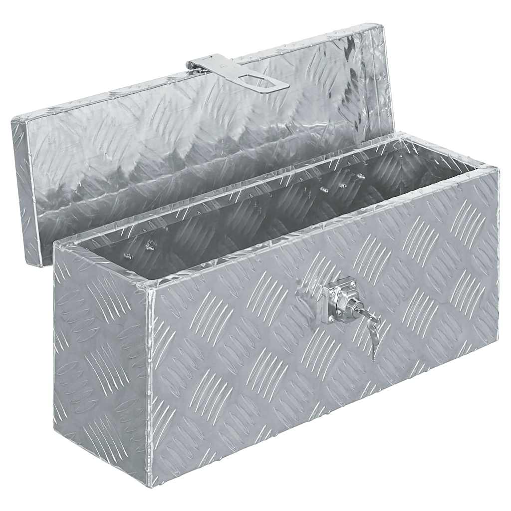 Vidaxl Aluminiumbox 48.5x14x20 cm silberfarben