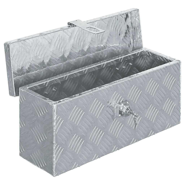 Vidaxl Aluminiumbox 48.5x14x20 cm silberfarben